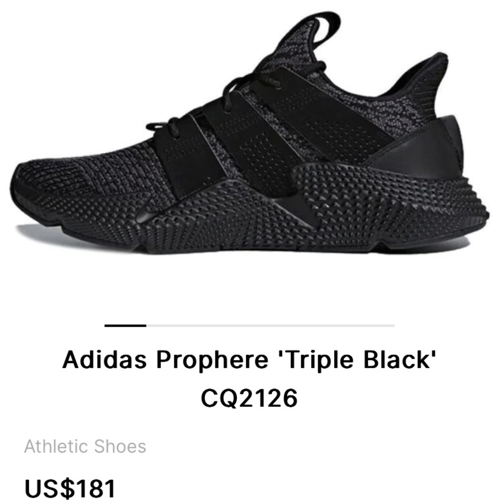 Adidas Triple Black prohere5 won but still very new and well taken care of.